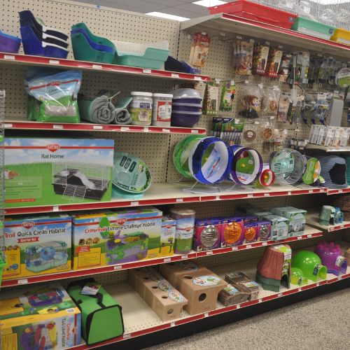 Pet food and supplies inside ofRockstar Pets Store