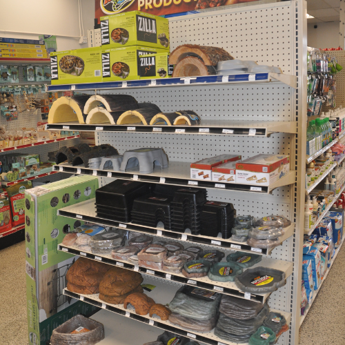 Pet food and supplies inside ofRockstar Pets Store