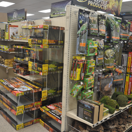 Pet food and supplies inside ofRockstar Pets Store